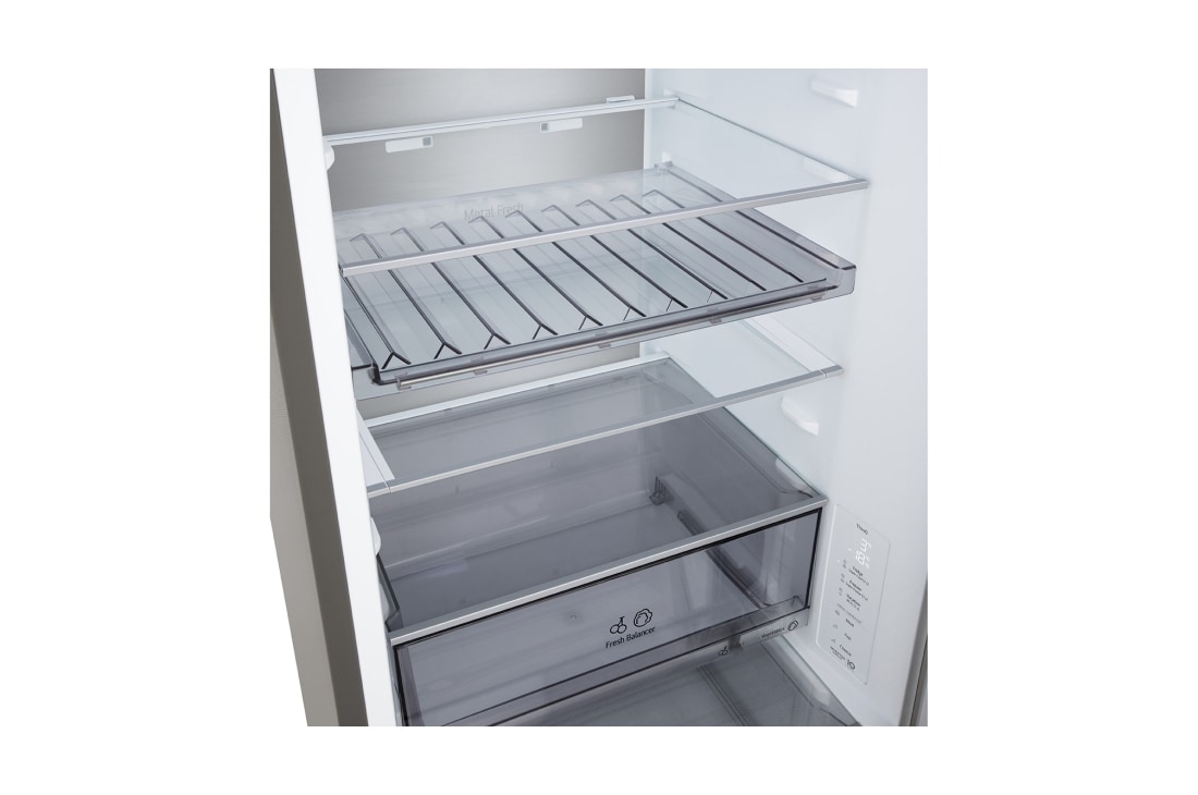 LG Kombinovani frižider sa donjim zamrzivačem, DoorCooling+™ tehnologija, ThinQ™, kapacitet 333L, Prikaz detalja fioke, GBBS514CPY, thumbnail 9