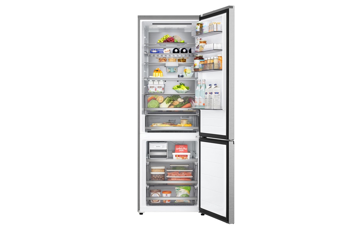 LG Kombinovani frižider sa donjim zamrzivačem, DoorCooling+™ tehnologija, ThinQ™, kapacitet 465L, Prednja sva vrata otvorena bez pogleda na hranu, GBBW726CMB, thumbnail 3