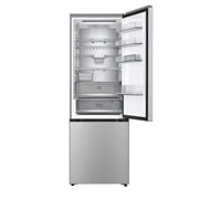LG Kombinovani frižider sa donjim zamrzivačem, DoorCooling+™ tehnologija, ThinQ™, kapacitet 465L, Prednja gornja vrata otvorena sa pogledom na hranu, GBBW726CMB, thumbnail 4