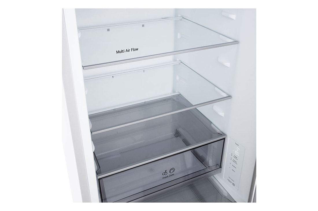 LG Kombinovani frižider sa donjim zamrzivačem, DoorCooling+™ tehnologija, ThinQ™, kapacitet 333L, Pogled sa desne strane, GBBSJ10DSW, thumbnail 14