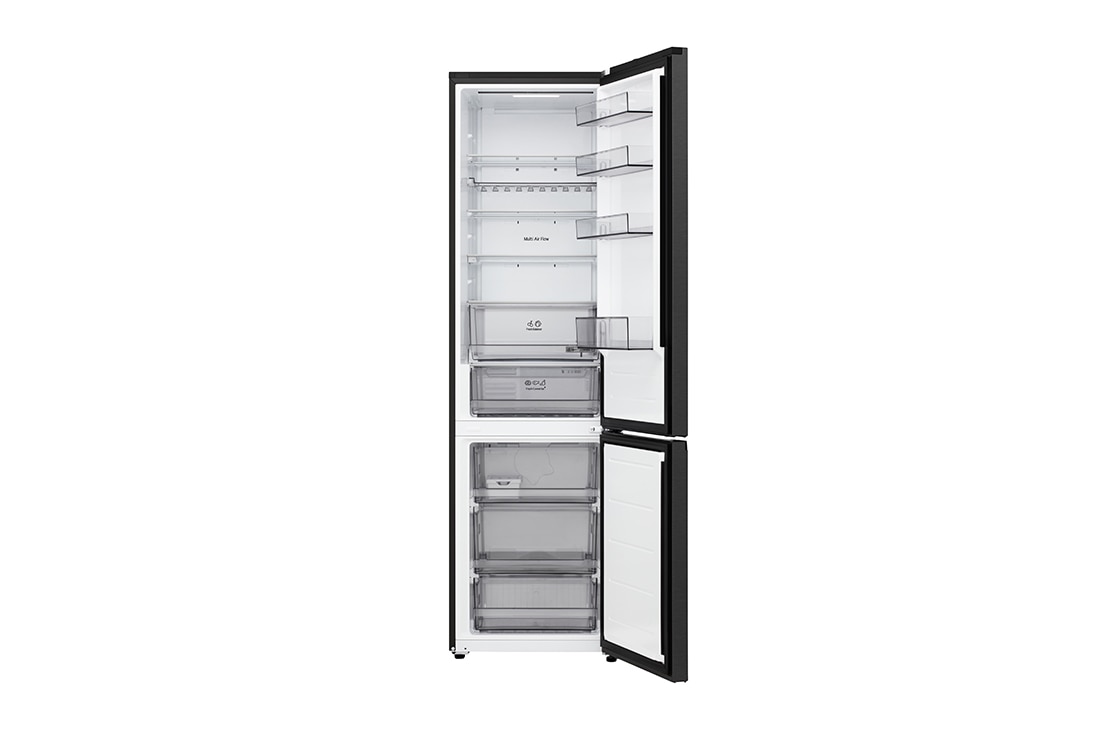 LG Kombinovani frižider sa donjim zamrzivačem, DoorCooling+™ tehnologija, ThinQ™, kapacitet 375L, Prednja sva vrata otvorena bez pogleda na hranu, GBBS322CEV, thumbnail 2