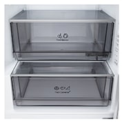 LG Kombinovani frižider sa donjim zamrzivačem, DoorCooling+™ tehnologija, ThinQ™, kapacitet 375L, Prednja vrata otvorena sa pogledom na hranu, GBBS322CPY, thumbnail 10