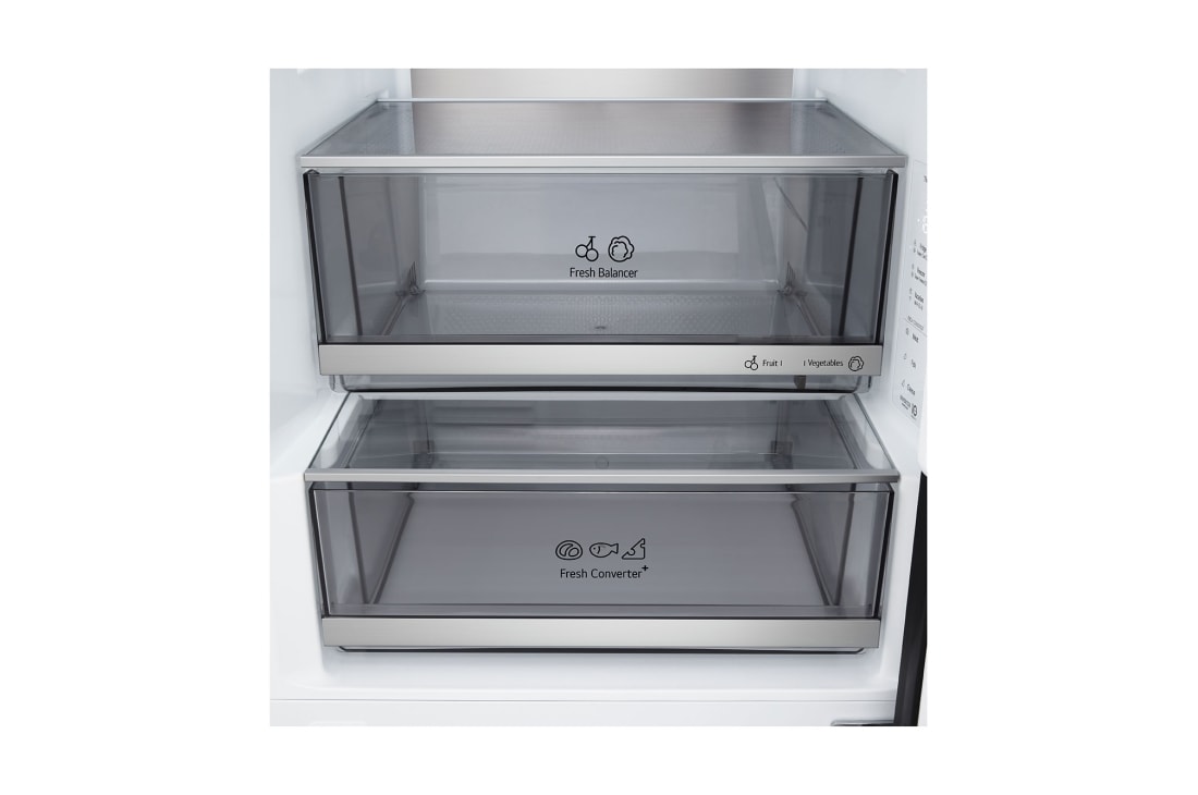 LG Kombinovani frižider sa donjim zamrzivačem, DoorCooling+™ tehnologija, ThinQ™, kapacitet 375L, Kombinovani frižider sa donjim zamrzivačem, DoorCooling+™ tehnologija, ThinQ™, kapacitet 375L, GBBS726AMB, thumbnail 8