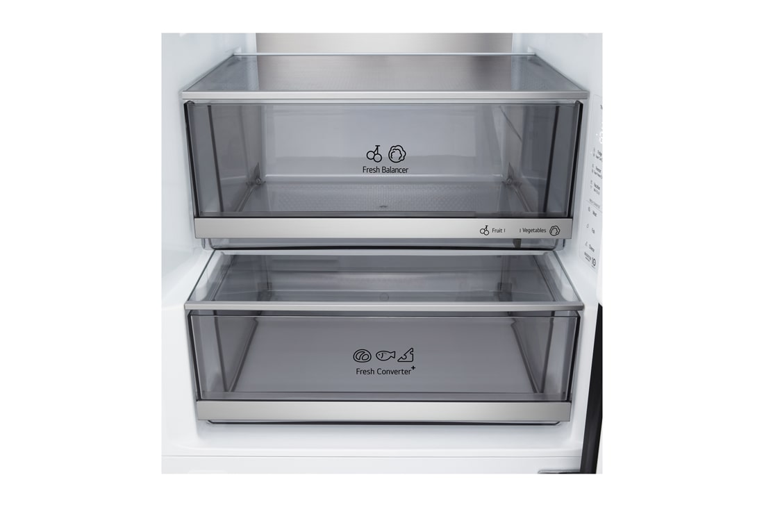 LG Kombinovani frižider sa donjim zamrzivačem, DoorCooling+™ tehnologija, ThinQ™, kapacitet 375L, Kombinovani frižider sa donjim zamrzivačem, DoorCooling+™ tehnologija, ThinQ™, kapacitet 375L, GBBS726CMB, thumbnail 8