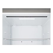 LG Kombinovani frižider sa donjim zamrzivačem, DoorCooling+™ tehnologija, ThinQ™, kapacitet 375L, Prednja sva vrata otvorena sa pogledom na hranu, GBBSJ20DPY, thumbnail 3
