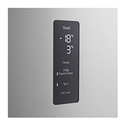 LG Kombinovani frižider sa gornjim zamrzivačem, DoorCooling+™ tehnologija, ThinQ™, kapacitet 609L, Prednja gornja vrata otvorena sa pogledom na hranu, GTFV61PYBQD, thumbnail 4