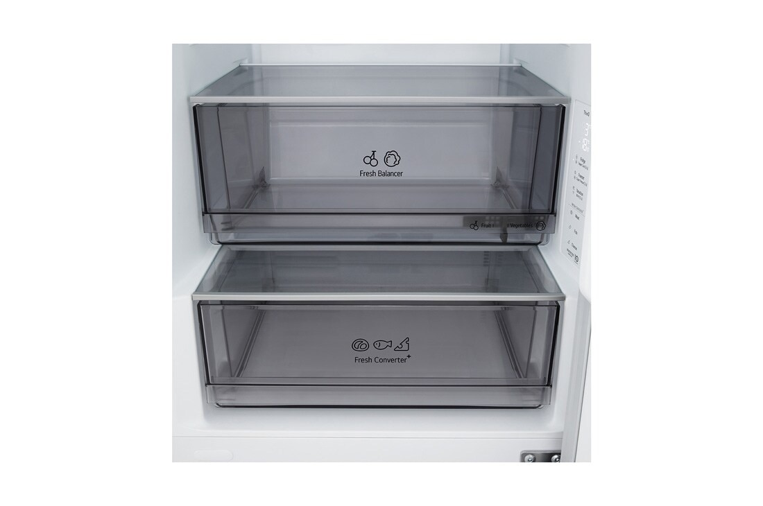 LG Kombinovani frižider sa donjim zamrzivačem, DoorCooling+™ tehnologija, ThinQ™, kapacitet 333L, Pogled sa leve strane, GBBS312APY, thumbnail 12