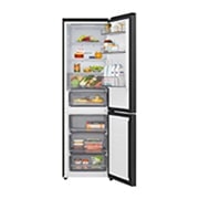 LG Kombinovani frižider sa donjim zamrzivačem, DoorCooling+™ tehnologija, ThinQ™, kapacitet 333L, Prednja sva vrata otvorena sa pogledom na hranu, GBBSJ10EEP, thumbnail 3