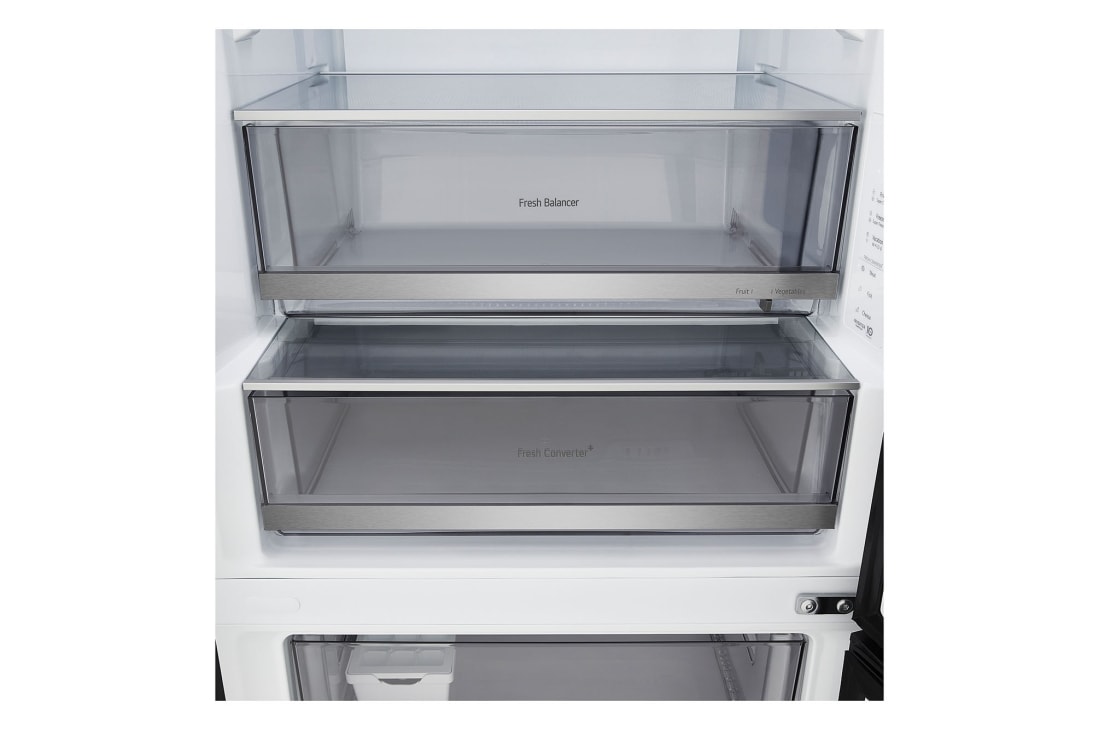 LG Kombinovani frižider sa donjim zamrzivačem, DoorCooling+™ tehnologija, ThinQ™, kapacitet 412L, Pogled sa leve strane, GBBW312CEV, thumbnail 15