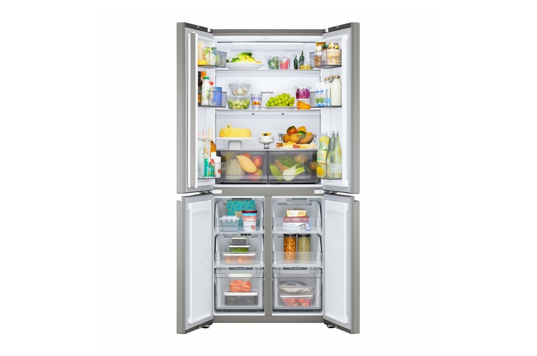 LG Multi-Door frižider, DoorCooling+™ tehnologija, ThinQ™, kapacitet 580L, Refrigerator dimension and installation diagram with measurements and clearance guide., GMBS30SEPY, thumbnail 3