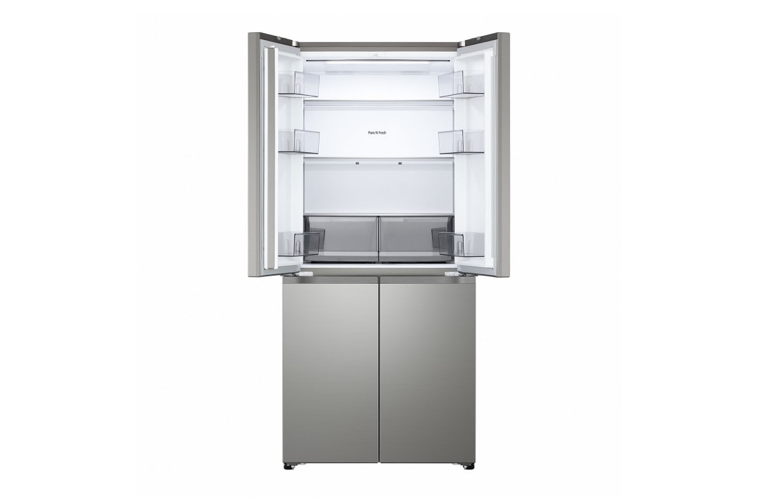 LG Multi-Door frižider, DoorCooling+™ tehnologija, ThinQ™, kapacitet 580L, Fresh food items inside an LG refrigerator, highlighting precise cooling and balanced freshness., GMBS30SEPY, thumbnail 6