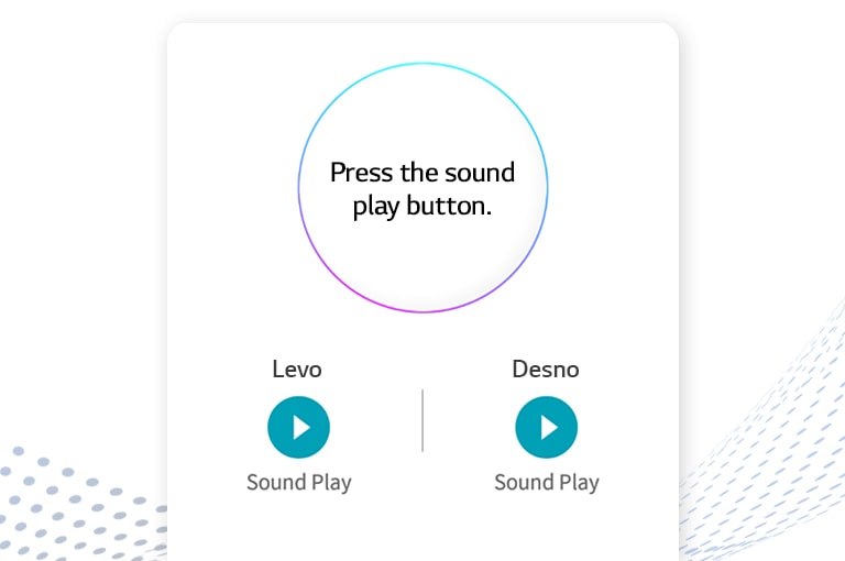 Slika ekrana korisničkog interfejsa aplikacije Pronađi moje bubice slušalice prikazuje levu i desnu dugmad za obe bubice slušalice.