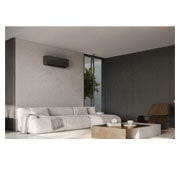 LG 5,0 kW ARTCOOL™ AI Air Mirror Single Split inverterski klima-uređaj, Moderna dnevna soba sa LG klima-uređajem na zidu, AA18SP, thumbnail 7