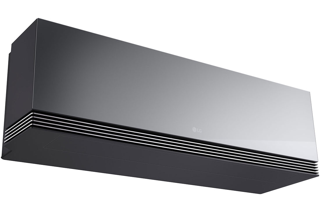 LG 5,0 kW ARTCOOL™ AI Air Mirror Single Split inverterski klima-uređaj, Prikaz sa prednje strane iz donjeg levog ugla LG AI klima-uređaja, AA18SP, thumbnail 9