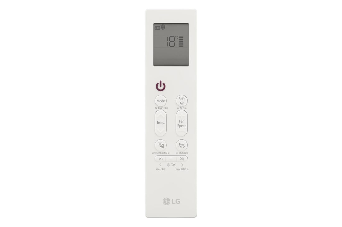 LG 3,2 kW DUALCOOL Nordic AI Air Deluxe single split klima-uređaj, Daljinski upravljač za LG klima-uređaj sa ekranom i dugmadima, NH09SP, thumbnail 15