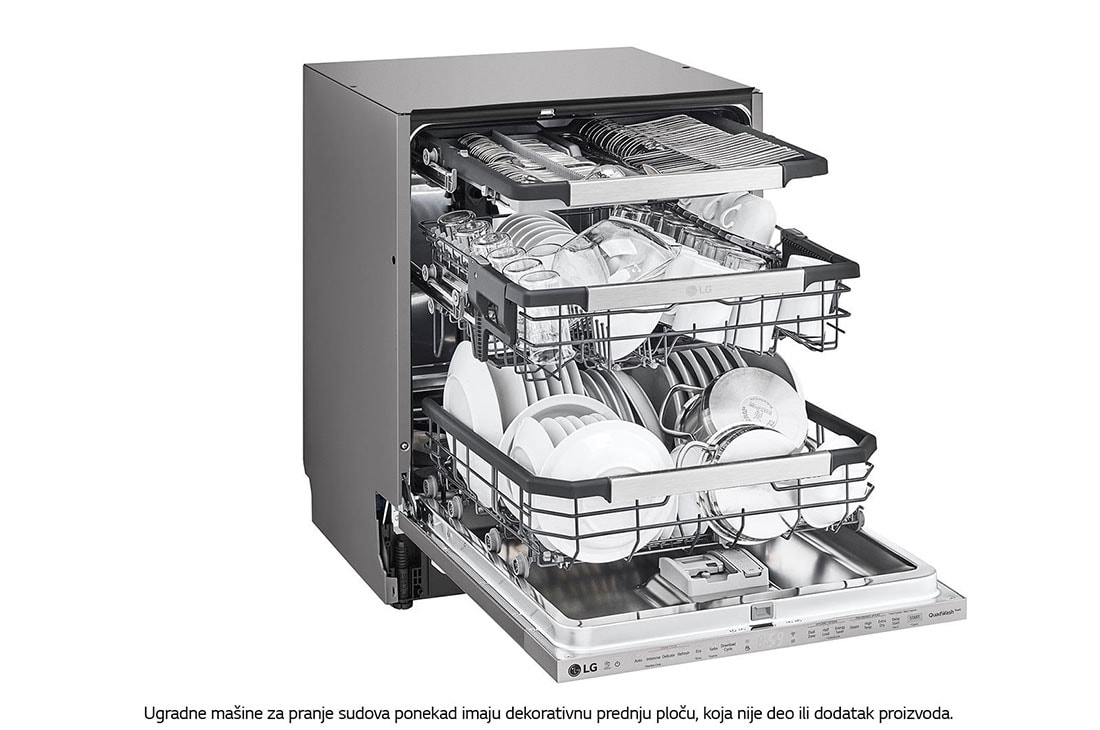 LG QuadWash™ Ugradne parna mašina za pranje sudova sa TrueSteam™ tehnologijom, 14 kompleta , DB425TXS, DB425TXS, thumbnail 8