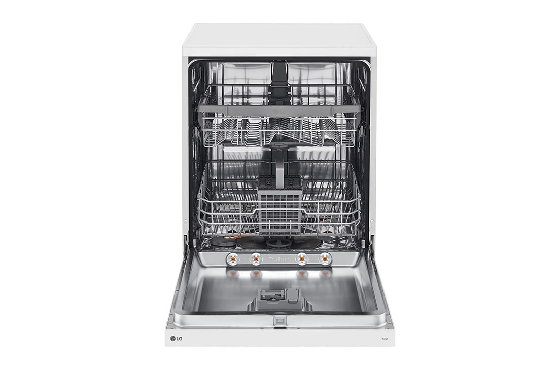 LG QuadWash™ Mašina za pranje sudova sa TrueSteam™ tehnologijom pare, set od 14 kompleta, ThinQ™, WiFi funkcija , front view open, DF242FWS, thumbnail 2