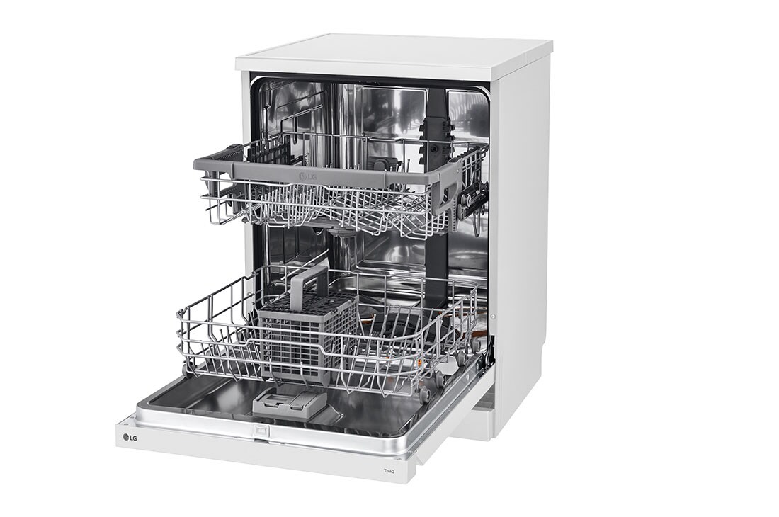 LG QuadWash™ Mašina za pranje sudova sa TrueSteam™ tehnologijom pare, set od 14 kompleta, ThinQ™, WiFi funkcija , Right view open, DF242FWS, thumbnail 7