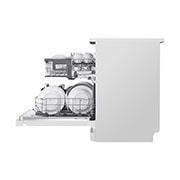 LG QuadWash™ Mašina za pranje sudova sa TrueSteam™ tehnologijom pare, set od 14 kompleta, ThinQ™, WiFi funkcija , side view open with dish, DF242FWS, thumbnail 12