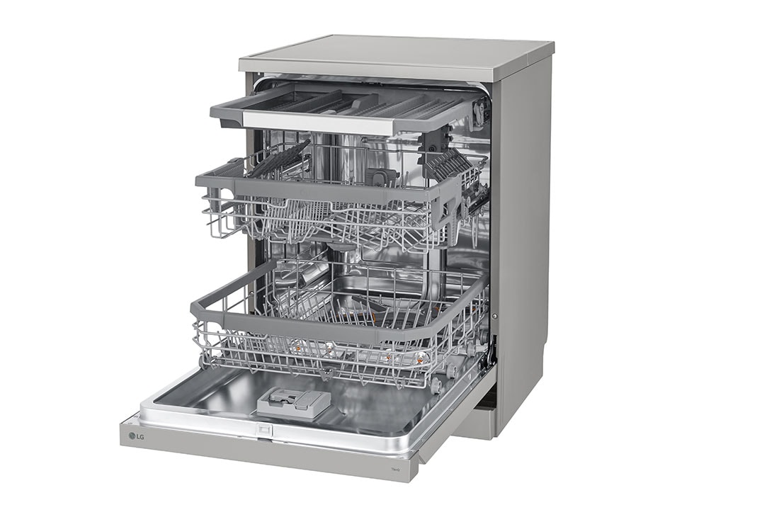 LG QuadWash™ Mašina za pranje sudova sa TrueSteam™ tehnologijom pare, vrata sa automatskim otvaranjem, set za 14 kompleta, ThinQ™, WiFi funkcija, Right side view, DF365FPS, thumbnail 7