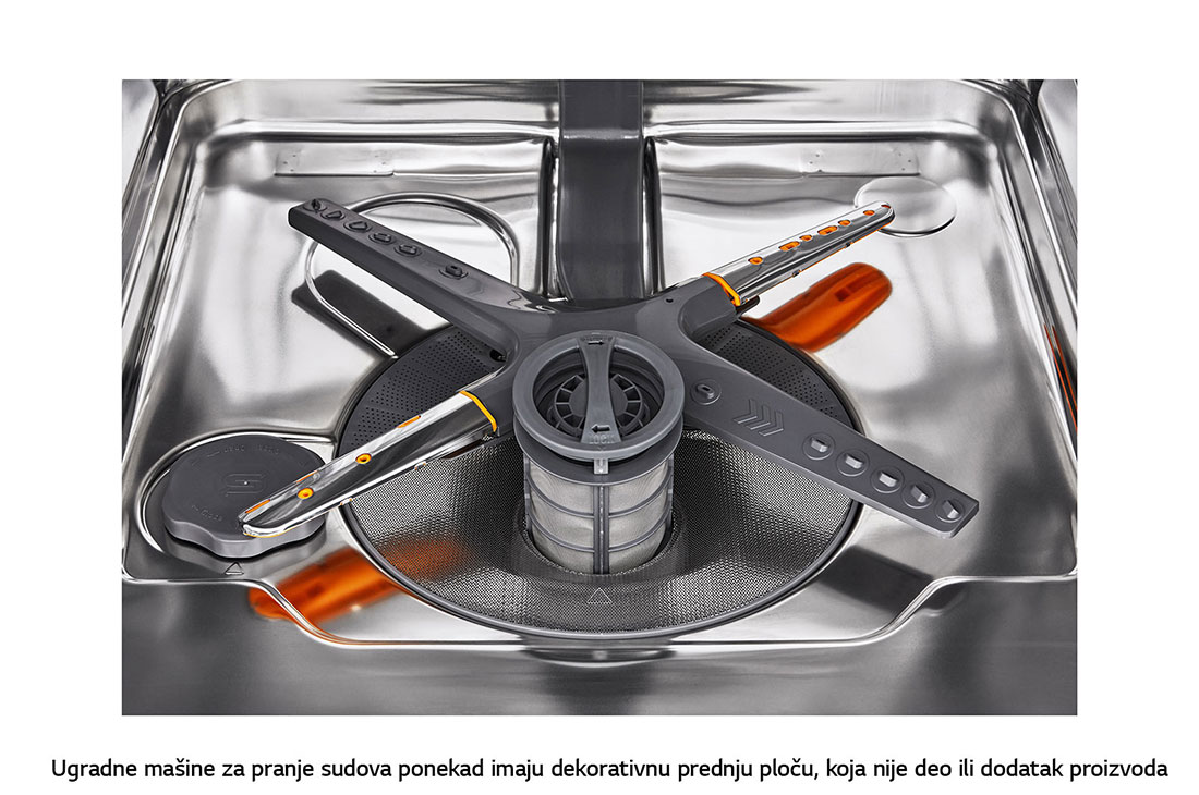 LG QuadWash™ Ugradne parna mašina za pranje sudova sa TrueSteam™ tehnologijom pare, vrata sa automatskim otvaranjem, set za 14 kompleta, ThinQ™  WiFi funkcija, Pogled na bubanj, DB475TXS, thumbnail 5