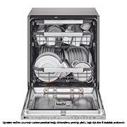 LG QuadWash™ Ugradne parna mašina za pranje sudova sa TrueSteam™ tehnologijom pare, vrata sa automatskim otvaranjem, set za 14 kompleta, ThinQ™  WiFi funkcija, Pogled spreda sa otvorenim vratima, DB475TXS, thumbnail 2