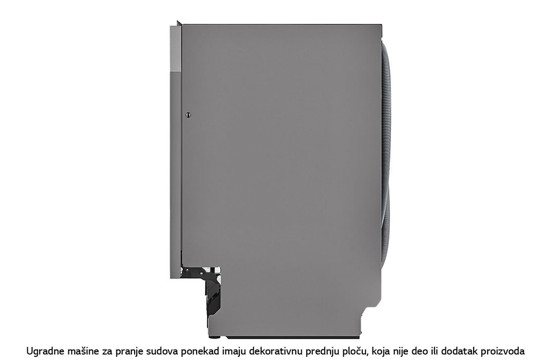 LG QuadWash™ Ugradne parna mašina za pranje sudova, set za 14 kompleta, ThinQ™ WiFi funkcija, side view, DB242TX, thumbnail 13