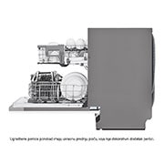 LG QuadWash™ Ugradne parna mašina za pranje sudova, set za 14 kompleta, ThinQ™ WiFi funkcija, Side view, DB242TX, thumbnail 5