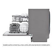 LG QuadWash™ Ugradne parna mašina za pranje sudova, set za 14 kompleta, ThinQ™ WiFi funkcija, Side view, DB242TX, thumbnail 6