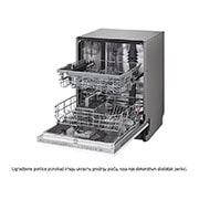 LG QuadWash™ Ugradne parna mašina za pranje sudova, set za 14 kompleta, ThinQ™ WiFi funkcija, Right open door view, DB242TX, thumbnail 9