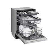 LG QuadWash™ Ugradne mašina za pranje sudova, set za 14 kompleta, ThinQ™ WiFi funkcija, Side view, DB243TX, thumbnail 6