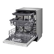 LG QuadWash™ Ugradne mašina za pranje sudova, set za 14 kompleta, ThinQ™ WiFi funkcija, left view, DB243TX, thumbnail 8