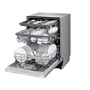 LG QuadWash™ Ugradne mašina za pranje sudova, set za 14 kompleta, ThinQ™ WiFi funkcija, Right open door view, DB243TX, thumbnail 9