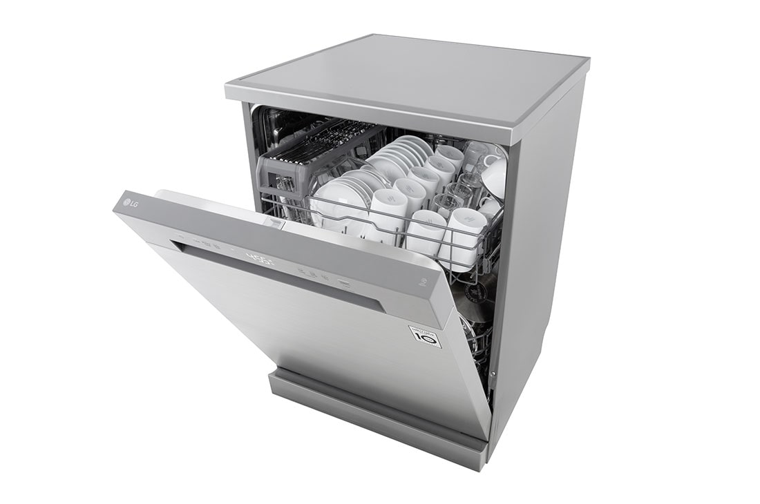 LG QuadWash™ Mašina za pranje sudova, set za 14 kompleta, Side view with open door, DF142FV, thumbnail 10