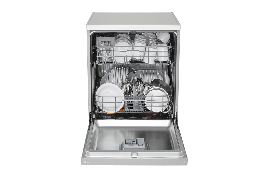 LG QuadWash™ Mašina za pranje sudova, set za 14 kompleta, Front view with door open, DF142FV, thumbnail 3