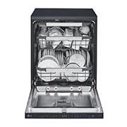 LG QuadWash™ Mašina za pranje sudova sa TrueSteam™ tehnologijom pare, vrata sa automatskim otvaranjem, set za 14 kompleta, ThinQ™ WiFi funkcija, Prednja sva vrata otvorena bez pogleda na hranu, DF587HMS, thumbnail 3