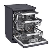 LG QuadWash™ Mašina za pranje sudova sa TrueSteam™ tehnologijom pare, vrata sa automatskim otvaranjem, set za 14 kompleta, ThinQ™ WiFi funkcija, Pogled sa leve strane, DF587HMS, thumbnail 5