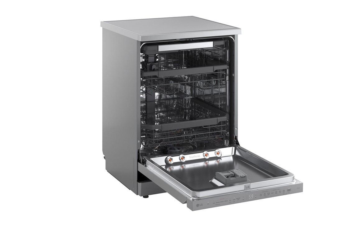 LG QuadWash™ Mašina za pranje sudova sa TrueSteam™ tehnologijom pare, vrata sa automatskim otvaranjem, set za 14 kompleta, ThinQ™ WiFi funkcija, Prikaz detalja fioke, DF587HVS, thumbnail 9