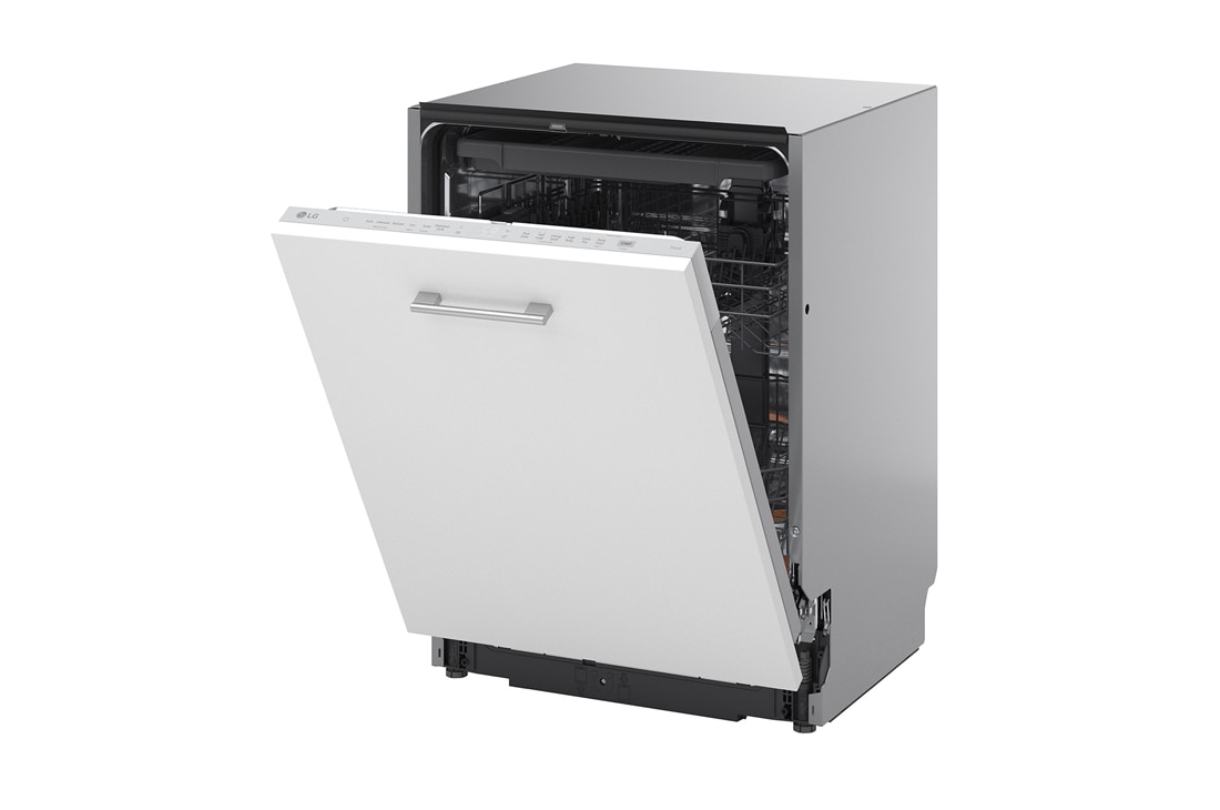 LG QuadWash™ Mašina za pranje sudova, Vrata sa automatskim otvaranjem, set za 14 kompleta, ThinQ™  WiFi funkcija, 30 side open view, DB273TX, thumbnail 12