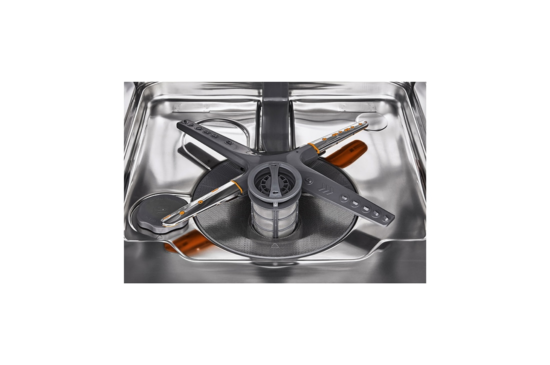 LG QuadWash™ Ugradne parna mašina za pranje sudova sa TrueSteam™ tehnologijom pare, vrata sa automatskim otvaranjem, set za 14 kompleta, ThinQ™  WiFi funkcija, Bočni pogled, DB597TXS, thumbnail 5