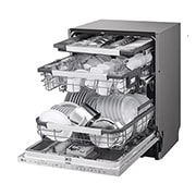 LG QuadWash™ Ugradne parna mašina za pranje sudova sa TrueSteam™ tehnologijom pare, vrata sa automatskim otvaranjem, set za 14 kompleta, ThinQ™  WiFi funkcija, Pogled iz gornje perspektive, DB597TXS, thumbnail 10