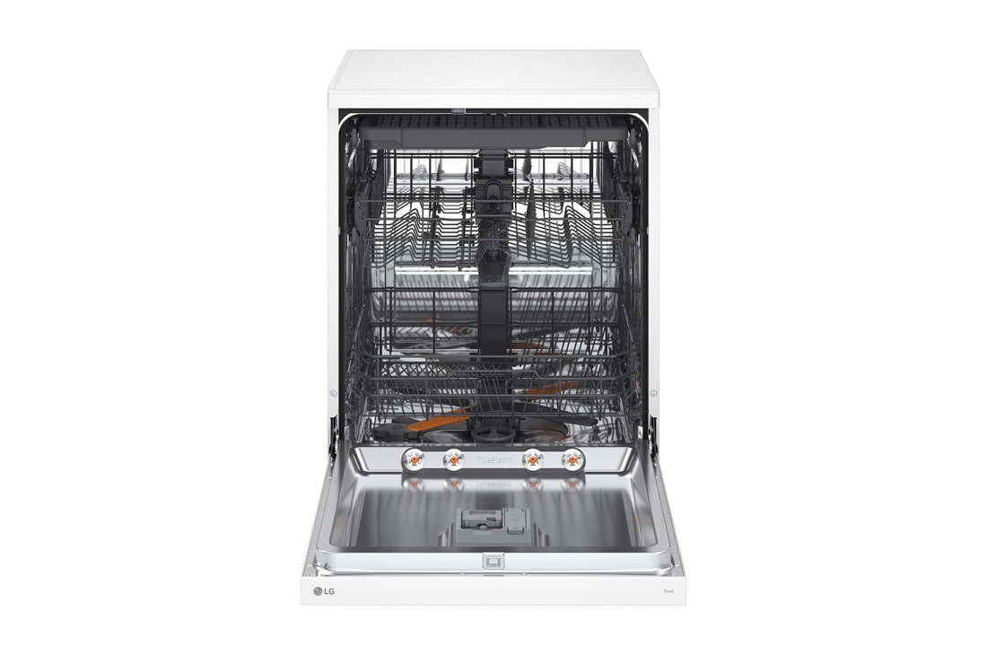 LG QuadWash™ Mašina za pranje sudova sa TrueSteam™ tehnologijom pare, vrata sa automatskim otvaranjem, set za 14 kompleta, ThinQ™ WiFi funkcija, side view with adjustable showcase, DF273FWS, thumbnail 6