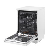 LG QuadWash™ Mašina za pranje sudova sa TrueSteam™ tehnologijom pare, vrata sa automatskim otvaranjem, set za 14 kompleta, ThinQ™ WiFi funkcija, side view, DF273FWS, thumbnail 13
