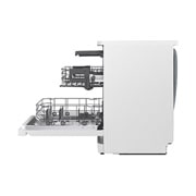 LG QuadWash™ Mašina za pranje sudova sa TrueSteam™ tehnologijom pare, vrata sa automatskim otvaranjem, set za 14 kompleta, ThinQ™ WiFi funkcija, side view, DF273FWS, thumbnail 16
