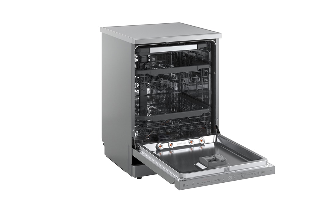 LG QuadWash™ Mašina za pranje sudova sa TrueSteam™ tehnologijom pare, vrata sa automatskim otvaranjem, set za 14 kompleta, ThinQ™ WiFi funkcija, Prikaz detalja fioke, DF375HVS, thumbnail 9