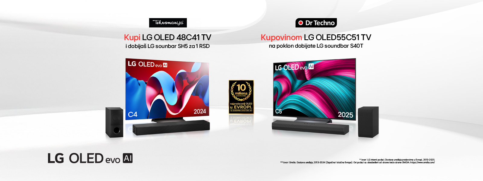 LG Soundbar uz LG OLED TV