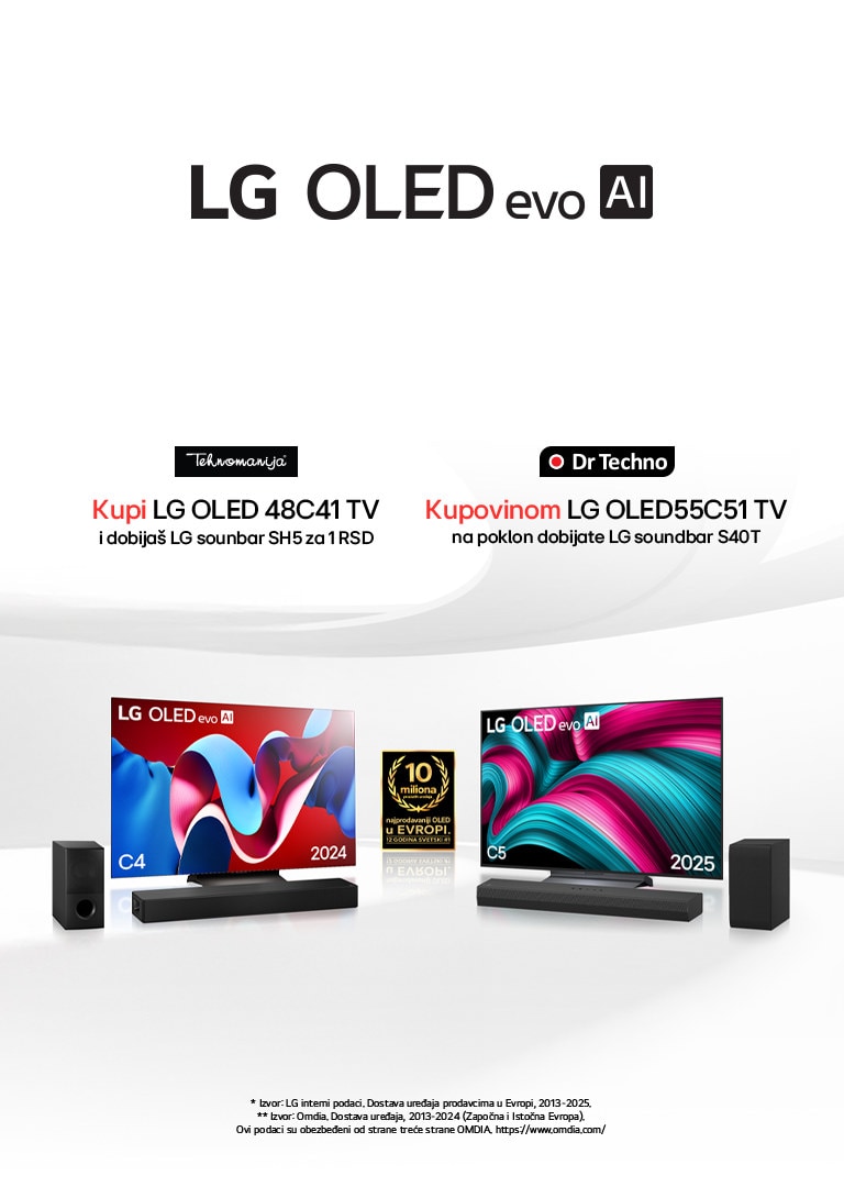 LG Soundbar uz LG OLED TV