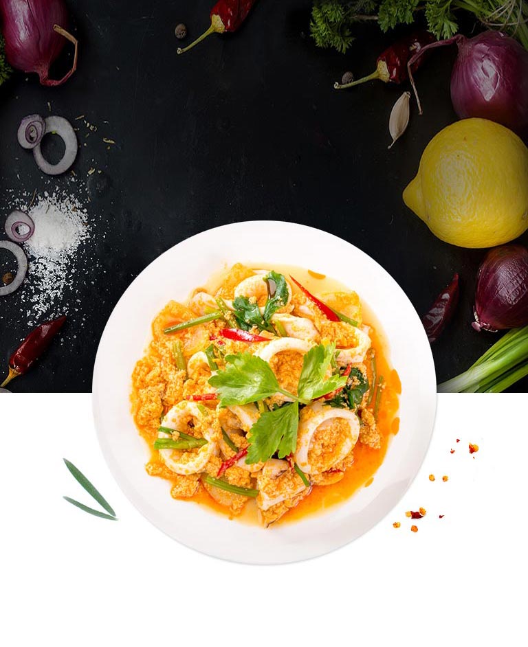 Lignja kratko pržena na visokoj temperaturi sa prahom karija