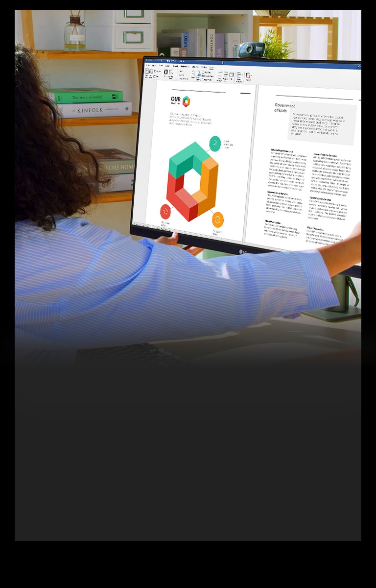 LG QHD Monitor Ergo za kancelarijske radnike