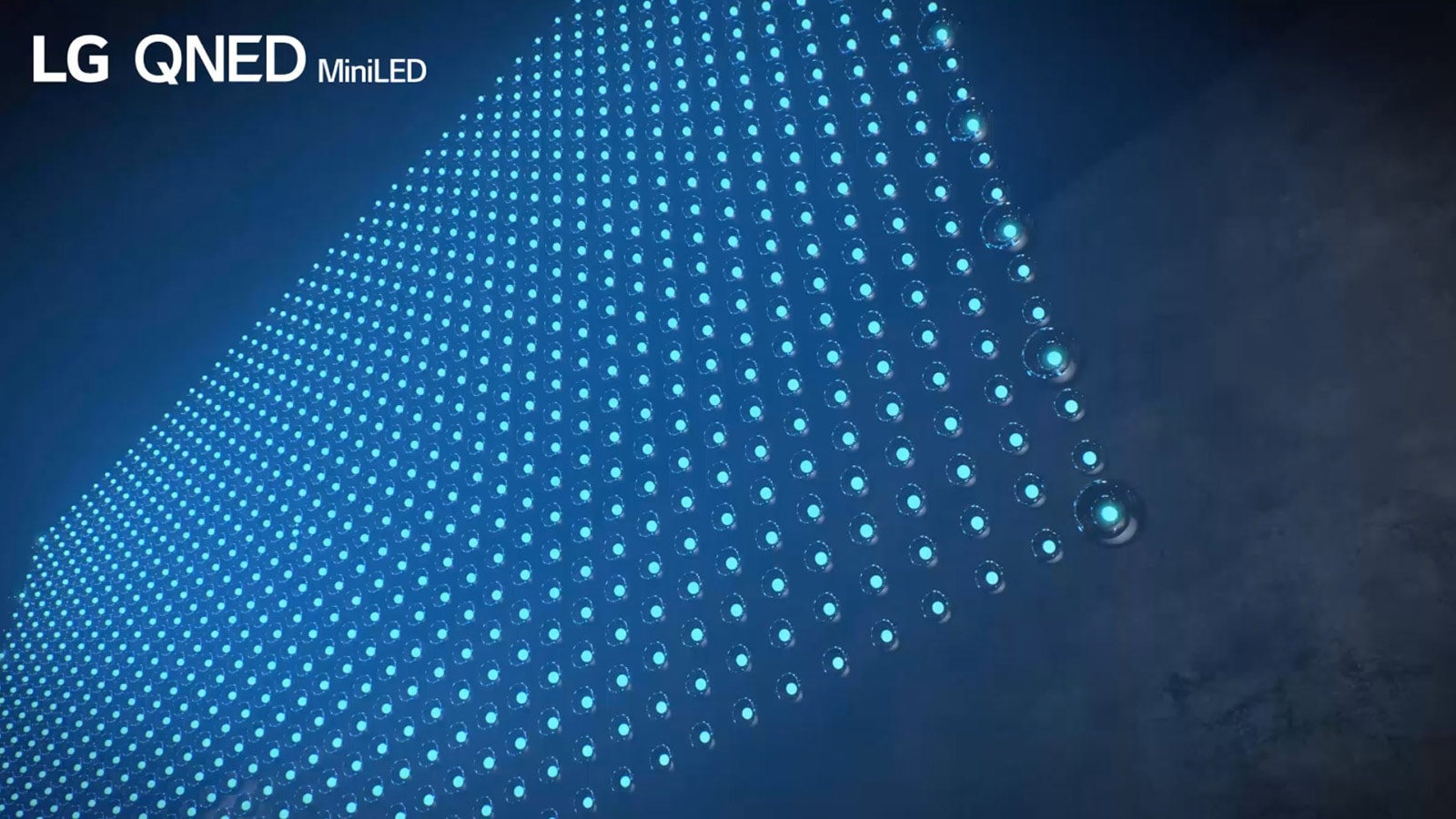 Video snimak koji prikazuj različite elemente LG QNED MiniLED ekrana.